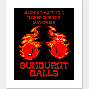 WARNING: SUNBURNT BALLS Posters and Art